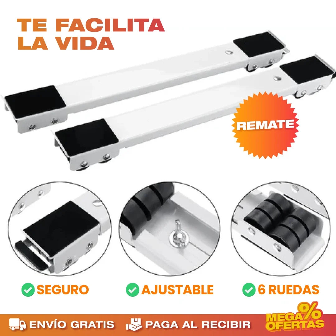 Soportes Lineales para Electrodomésticos – Mueve la Nevera o Lavadora Sin Esfuerzo ni Rayar el Piso
