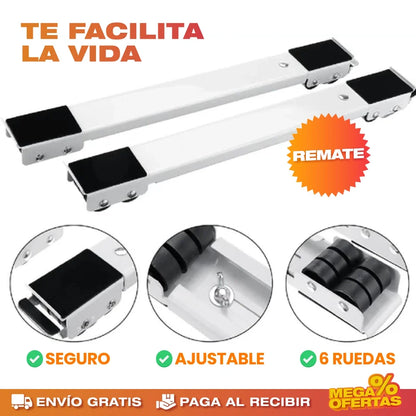 Soportes Lineales para Electrodomésticos – Mueve la Nevera o Lavadora Sin Esfuerzo ni Rayar el Piso