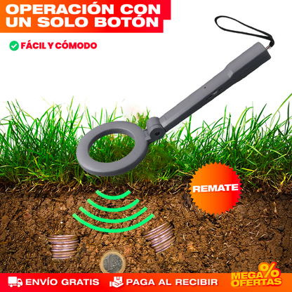Detector de Metales Portátil – Encuentra Monedas, Joyas y Tesoros Enterrados