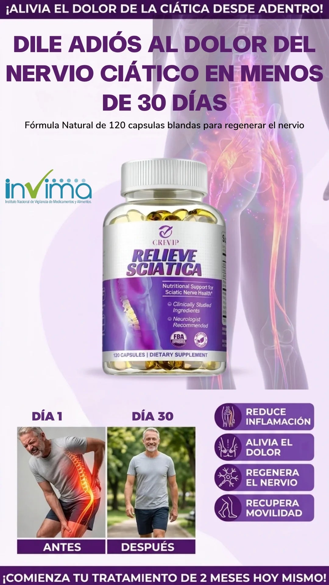 Relieve Sciatica Tratamiento que ayuda con el dolor Ciático