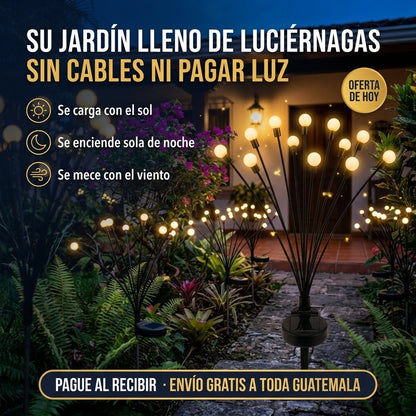 Luces luciérnaga solares para jardín