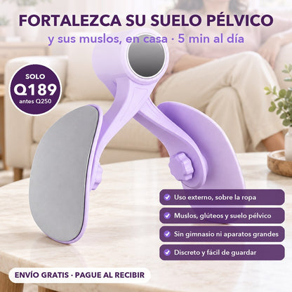 Ejercitador de muslos y suelo pélvico lila