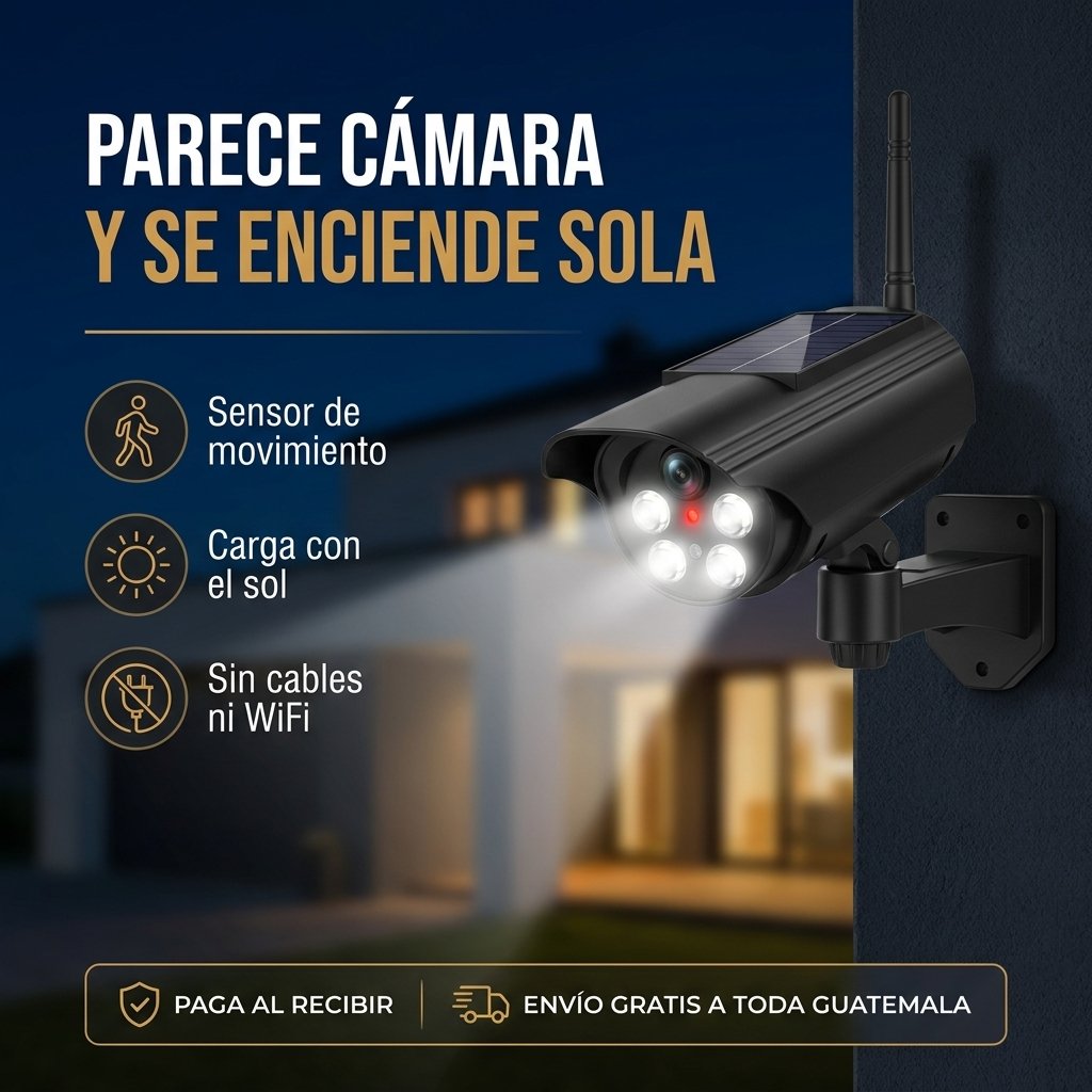Foco solar tipo cámara BLACK